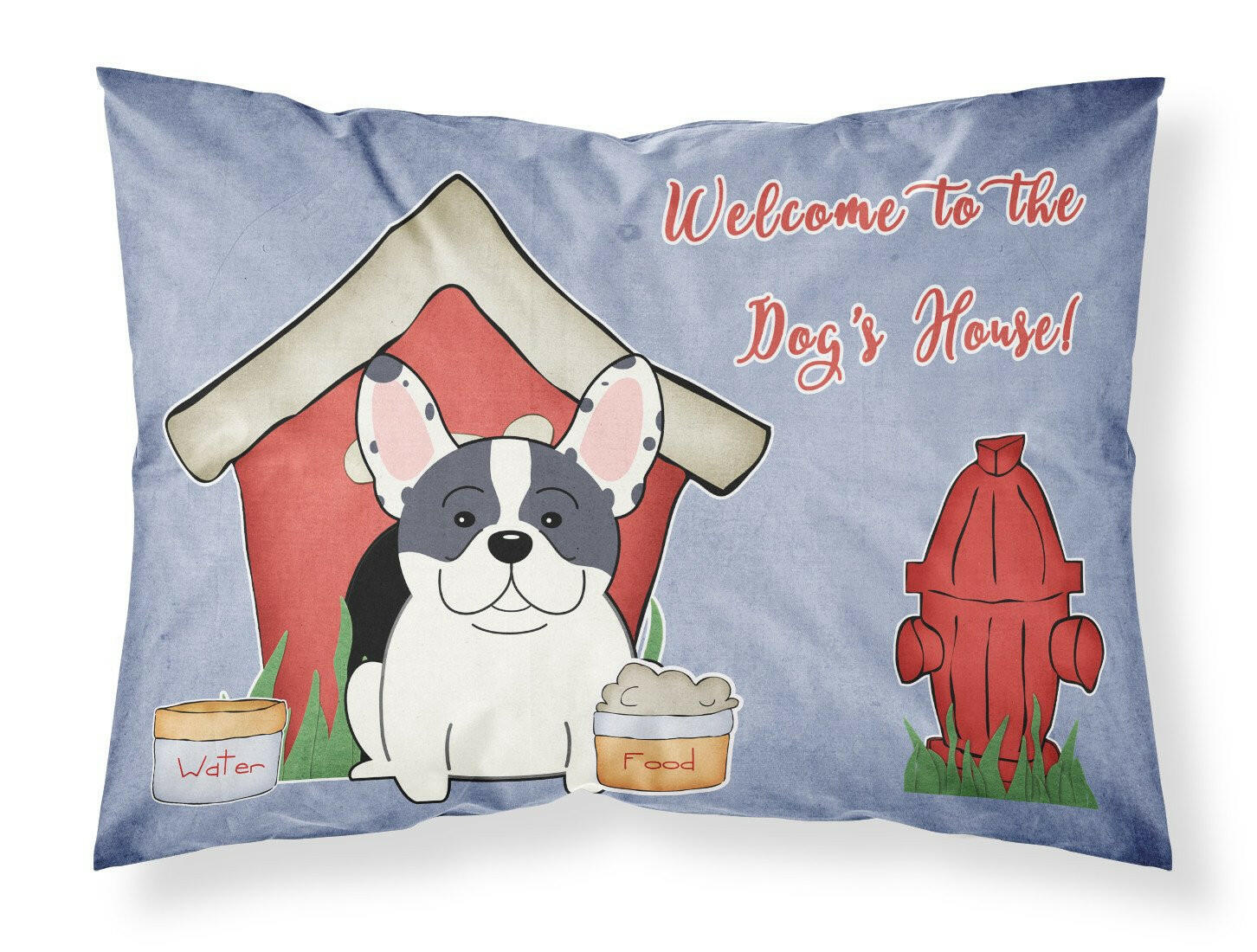 Dog House Collection French Bulldog Piebald Standard Pillowcase Lightweight Super Soft Easy Care Decorative Artwork Pillowcase, Standard