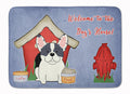 Dog House Collection French Bulldog Piebald Memory Foam Kitchen Mat Machine Washable Anti-Fatigue Cushion Comfort Bath or Kitchen Rug