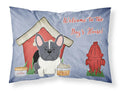 Dog House Collection French Bulldog Black White Standard Pillowcase Lightweight Super Soft Easy Care Decorative Artwork Pillowcase, Standard