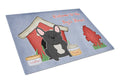Dog House Collection French Bulldog Black Cutting Board Tempered Glass Kitchen Cutting Surface, Heat Resistant Chopping, Non-Slip Feet, Food Prep & Serving
