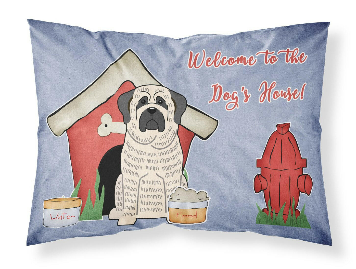 Dog House Collection Mastiff Brindle White Standard Pillowcase Lightweight Super Soft Easy Care Decorative Artwork Pillowcase, Standard