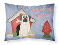 Dog House Collection Mastiff White Standard Pillowcase Lightweight Super Soft Easy Care Decorative Artwork Pillowcase, Standard