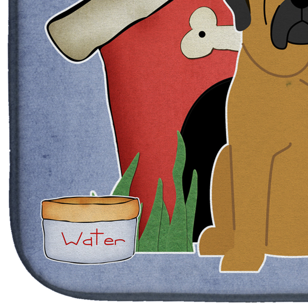 Dog House Collection Mastiff Dish Drying Mat Absorbent Dish Drying Mat Pad for Kitchen Counter Dish Drainer Mat for Countertop, 14 x 21", Multicolor