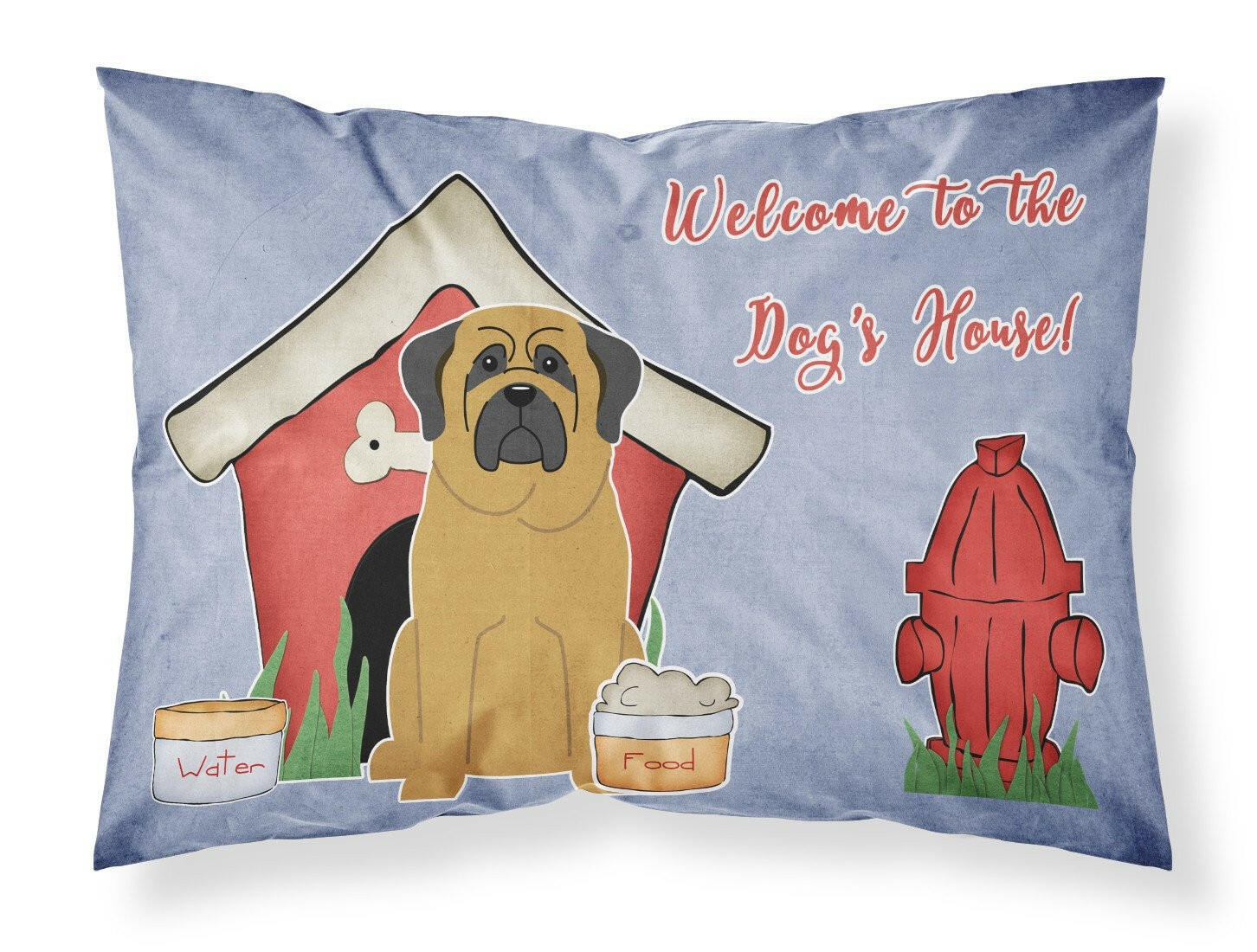 Dog House Collection Mastiff Standard Pillowcase Lightweight Super Soft Easy Care Decorative Artwork Pillowcase, Standard