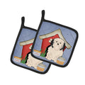 Dog House Collection Lowchen Pot Holder Set of 2 Heat Resistant Quilted Hot Pads 7.5 x 7.5 Inch, Insulated Kitchen Trivets for Cooking & Baking