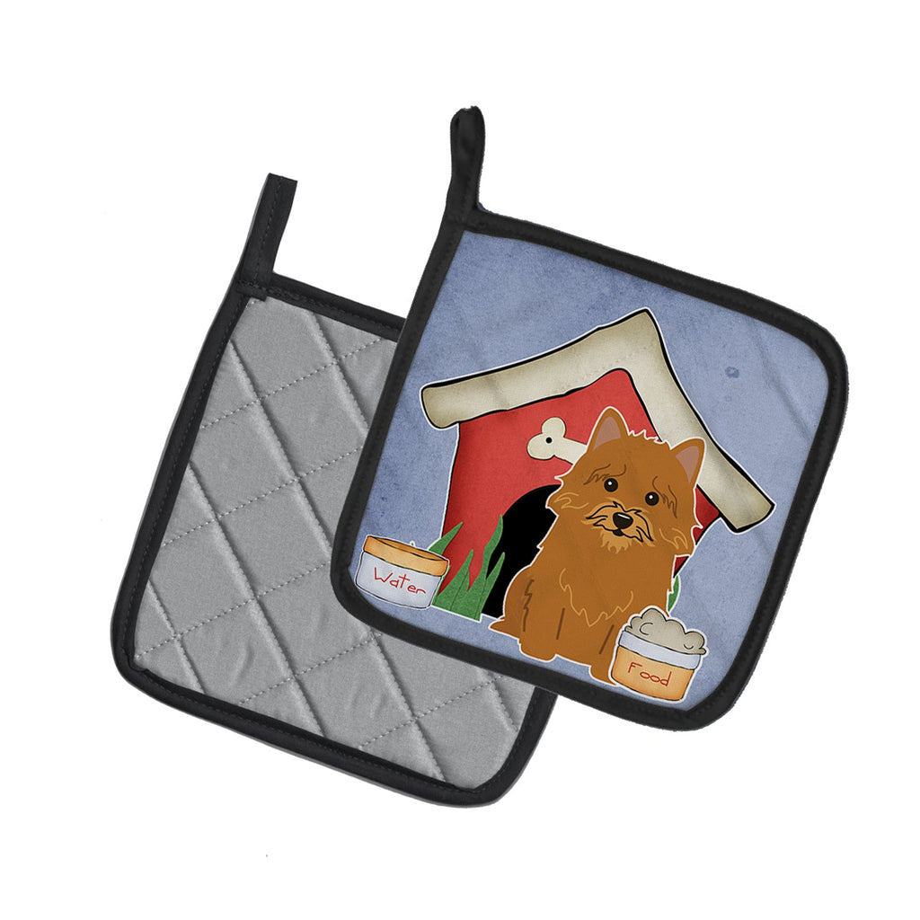 Dog House Collection Norwich Terrier Pot Holder Set of 2 Heat Resistant Quilted Hot Pads 7.5 x 7.5 Inch, Insulated Kitchen Trivets for Cooking & Baking