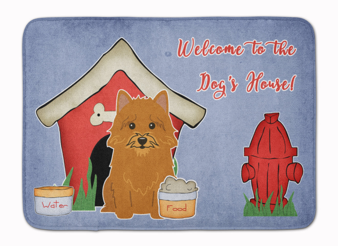 Dog House Collection Norwich Terrier Memory Foam Kitchen Mat Machine Washable Anti-Fatigue Cushion Comfort Bath or Kitchen Rug