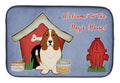 Dog House Collection Basset Hound Dish Drying Mat Absorbent Dish Drying Mat Pad for Kitchen Counter Dish Drainer Mat for Countertop, 14 x 21", Multicolor