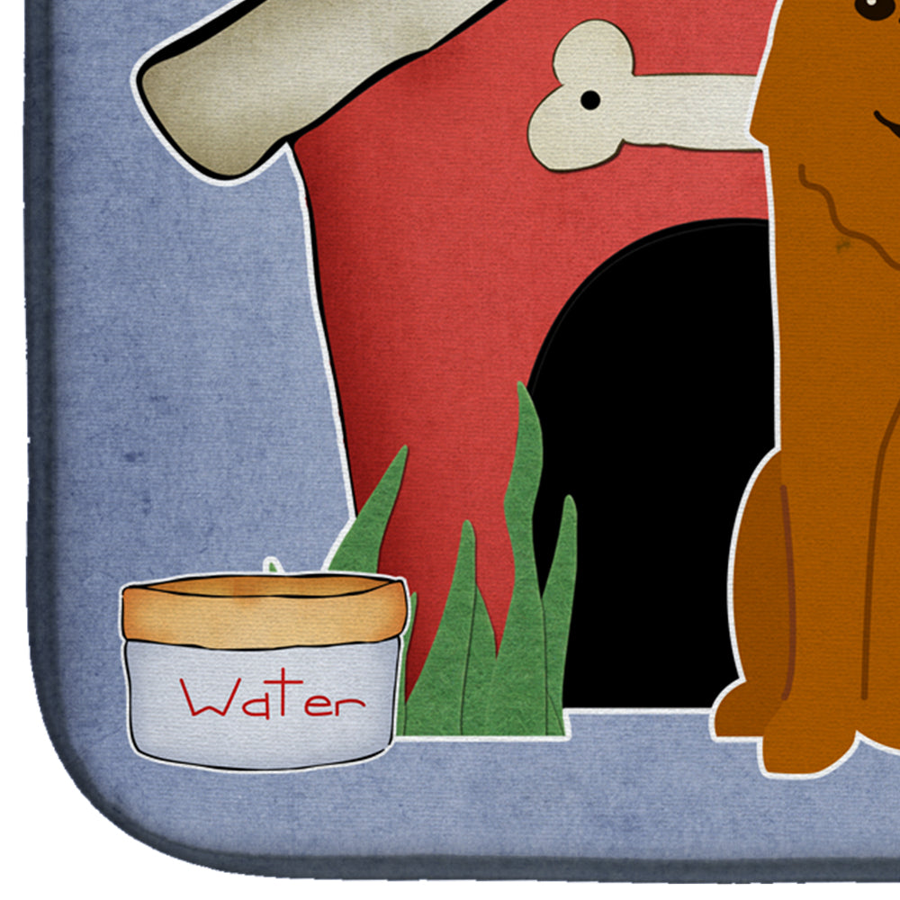 Dog House Collection Karelian Bear Dog Dish Drying Mat Absorbent Dish Drying Mat Pad for Kitchen Counter Dish Drainer Mat for Countertop, 14 x 21", Multicolor