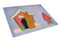 Dog House Collection Karelian Bear Dog Cutting Board Tempered Glass Kitchen Cutting Surface, Heat Resistant Chopping, Non-Slip Feet, Food Prep & Serving