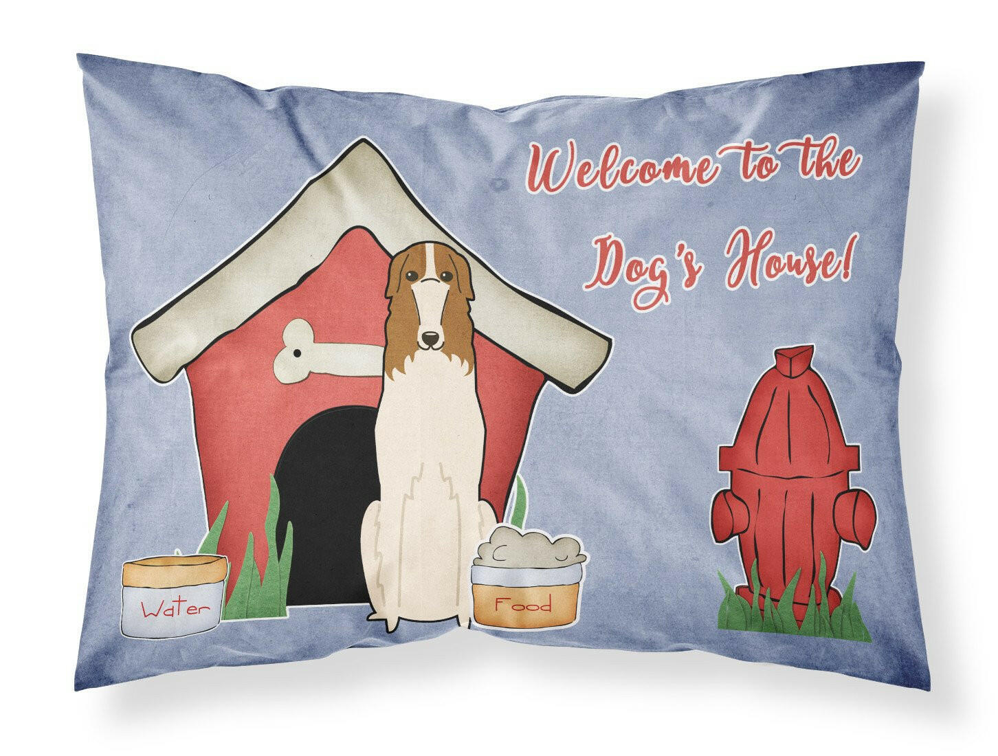 Dog House Collection Borzoi Standard Pillowcase Lightweight Super Soft Easy Care Decorative Artwork Pillowcase, Standard