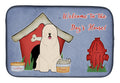 Dog House Collection South Russian Sheepdog Dish Drying Mat Absorbent Dish Drying Mat Pad for Kitchen Counter Dish Drainer Mat for Countertop, 14 x 21", Multicolor