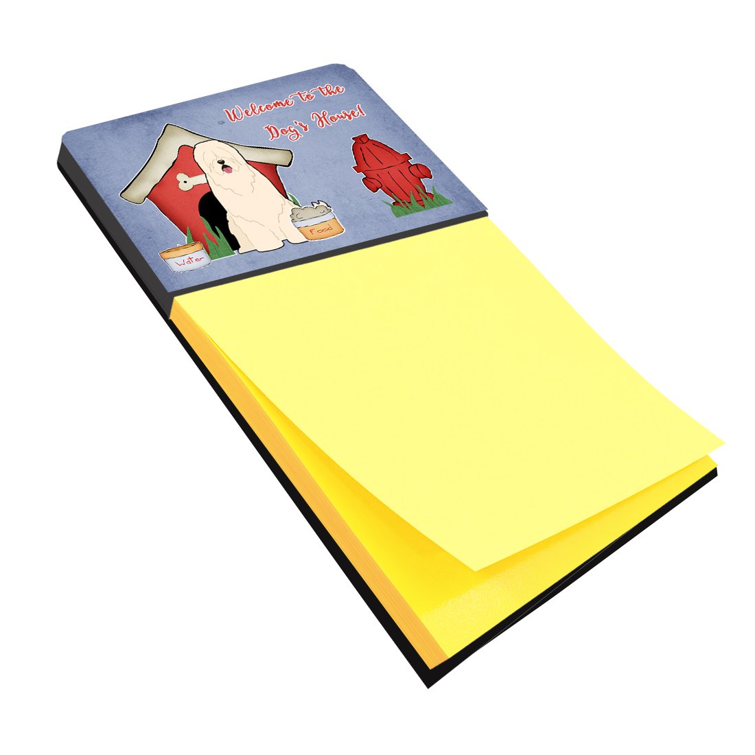 Dog House Collection South Russian Sheepdog Watercolor Sticky Note Holder Refillable Dispenser Desk Accessory 3x3 Pad Gift
