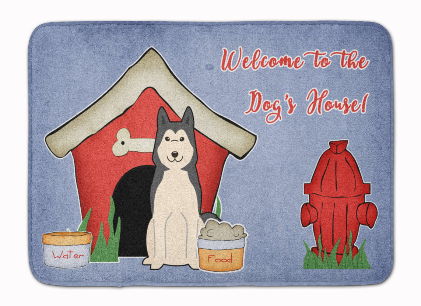 Dog House Collection West Siberian Laika Spitz Memory Foam Kitchen Mat Machine Washable Anti-Fatigue Cushion Comfort Bath or Kitchen Rug