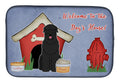 Dog House Collection Black Russian Terrier Dish Drying Mat Absorbent Dish Drying Mat Pad for Kitchen Counter Dish Drainer Mat for Countertop, 14 x 21", Multicolor
