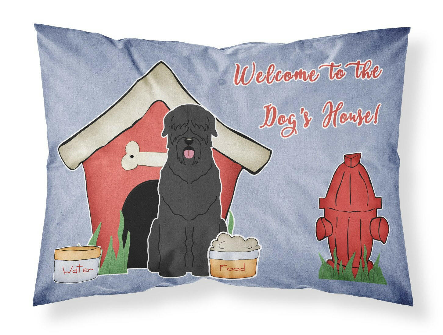 Dog House Collection Black Russian Terrier Standard Pillowcase Lightweight Super Soft Easy Care Decorative Artwork Pillowcase, Standard