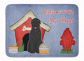Dog House Collection Black Russian Terrier Memory Foam Kitchen Mat Machine Washable Anti-Fatigue Cushion Comfort Bath or Kitchen Rug