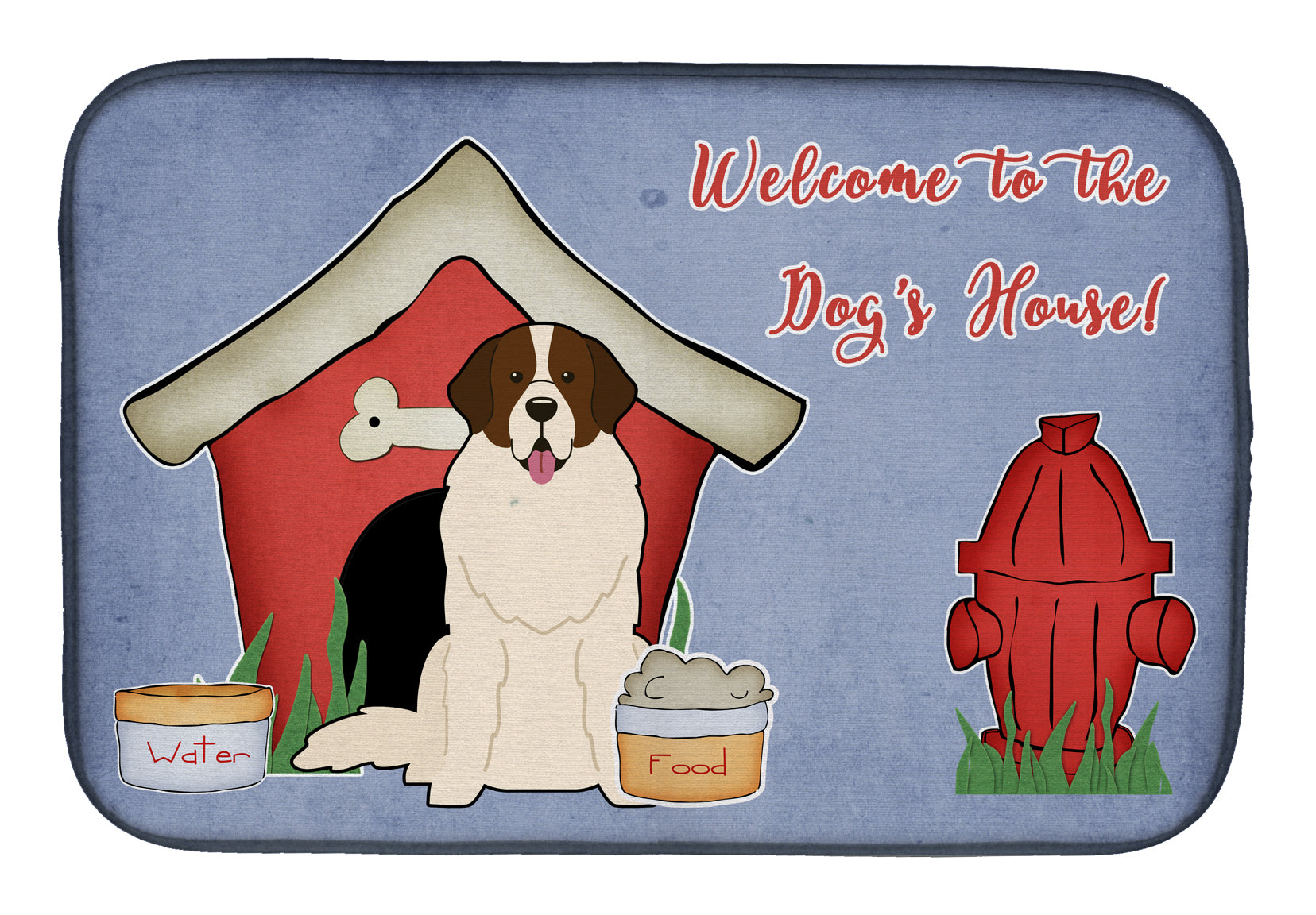 Dog House Collection Moscow Watchdog Dish Drying Mat Absorbent Dish Drying Mat Pad for Kitchen Counter Dish Drainer Mat for Countertop, 14 x 21", Multicolor