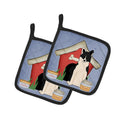 Dog House Collection Russo-European Laika Spitz Pot Holder Set of 2 Heat Resistant Quilted Hot Pads 7.5 x 7.5 Inch, Insulated Kitchen Trivets for Cooking & Baking