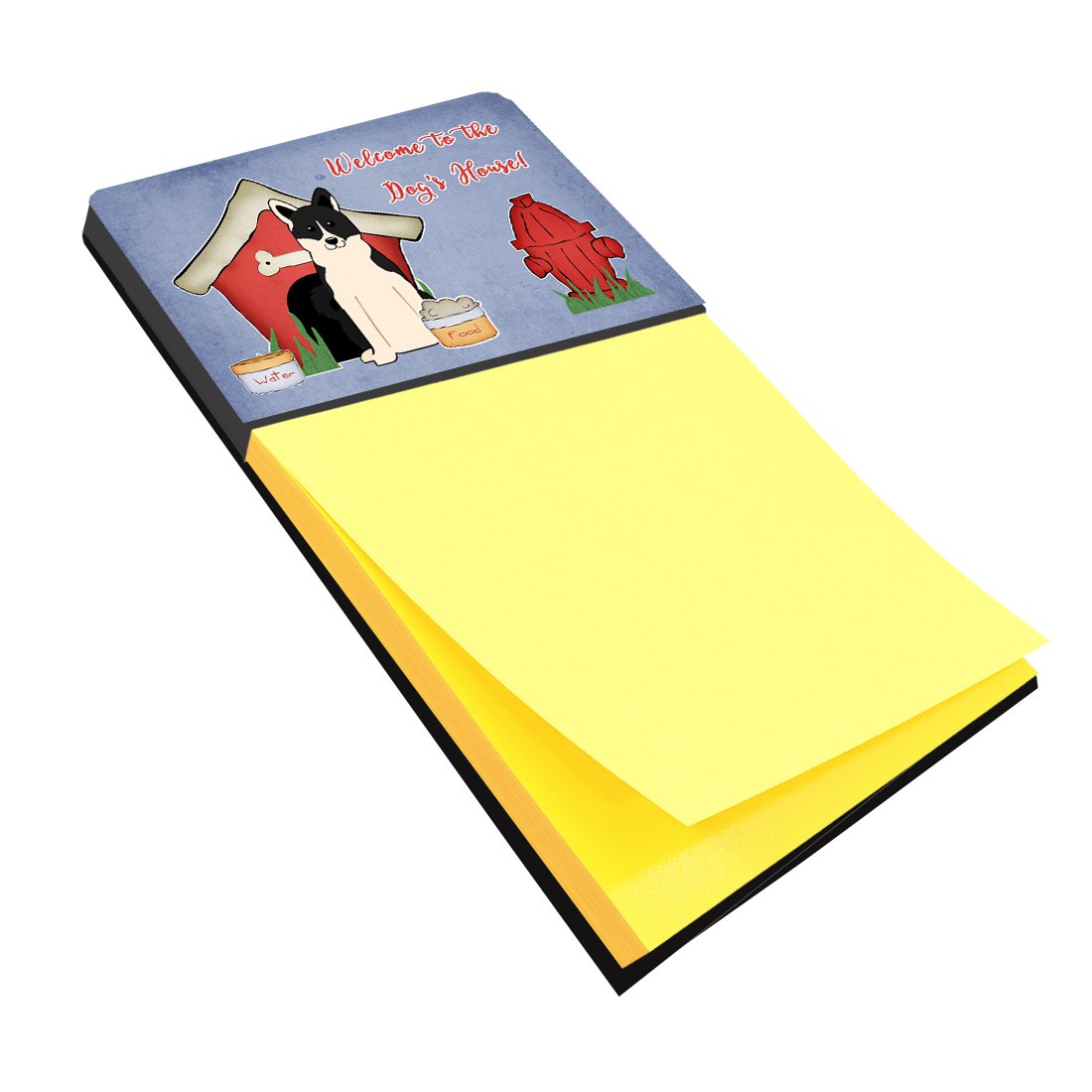Dog House Collection Russo-European Laika Spitz Watercolor Sticky Note Holder Refillable Dispenser Desk Accessory 3x3 Pad Gift