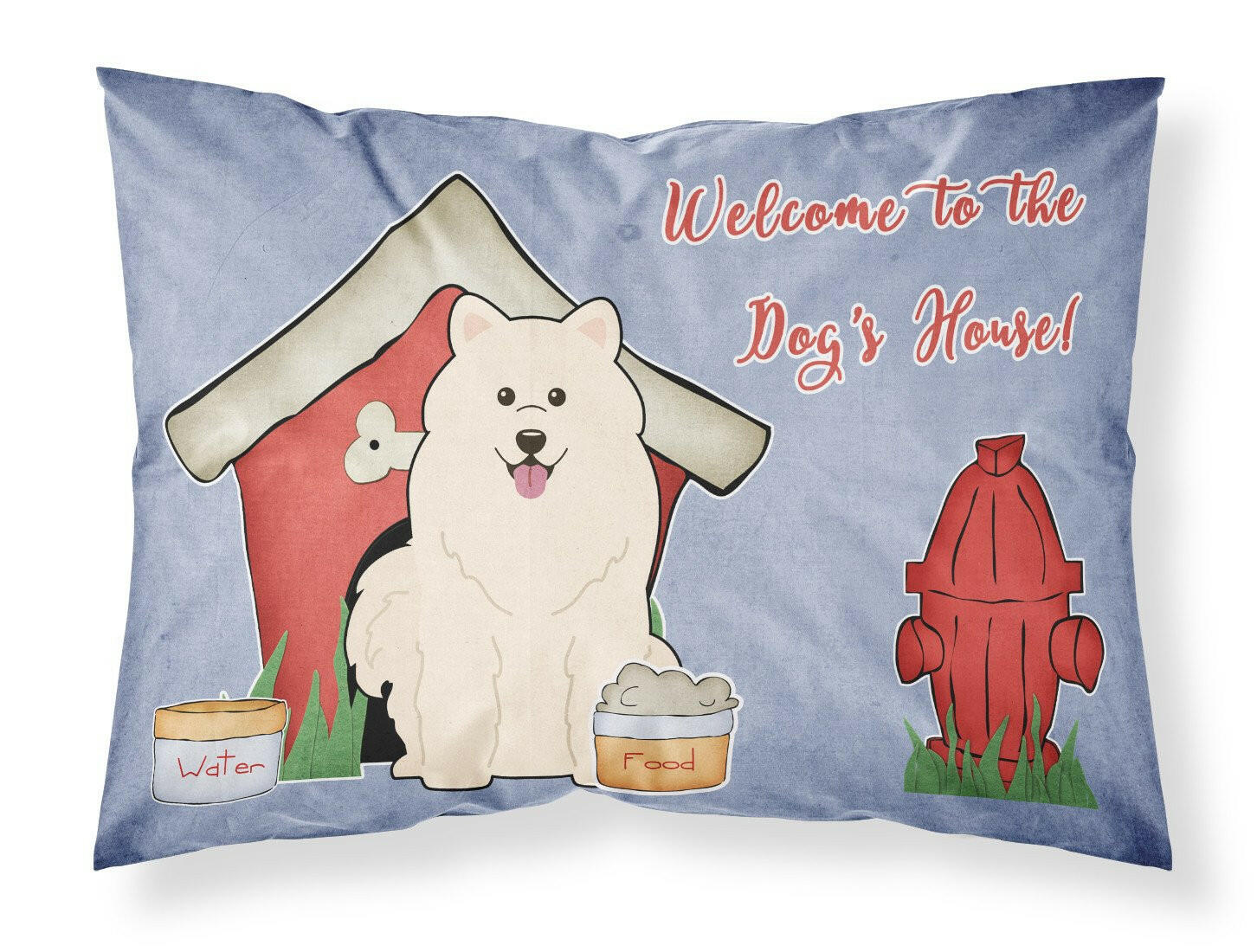 Dog House Collection Samoyed Standard Pillowcase Lightweight Super Soft Easy Care Decorative Artwork Pillowcase, Standard