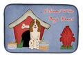 Dog House Collection Russian Spaniel Dish Drying Mat Absorbent Dish Drying Mat Pad for Kitchen Counter Dish Drainer Mat for Countertop, 14 x 21", Multicolor
