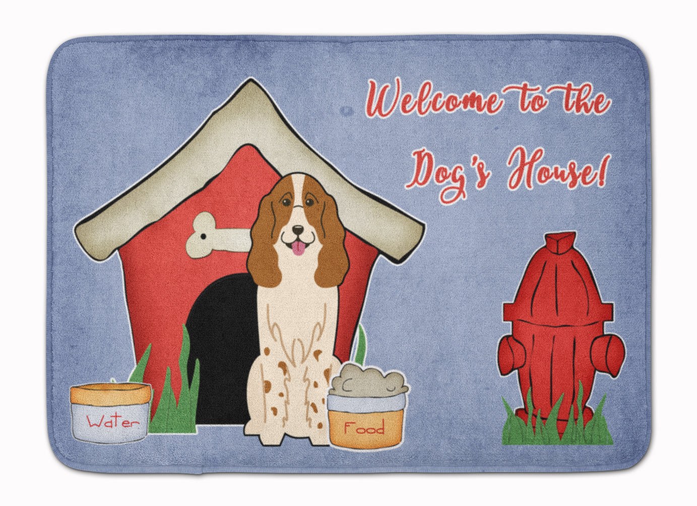 Dog House Collection Russian Spaniel Memory Foam Kitchen Mat Machine Washable Anti-Fatigue Cushion Comfort Bath or Kitchen Rug