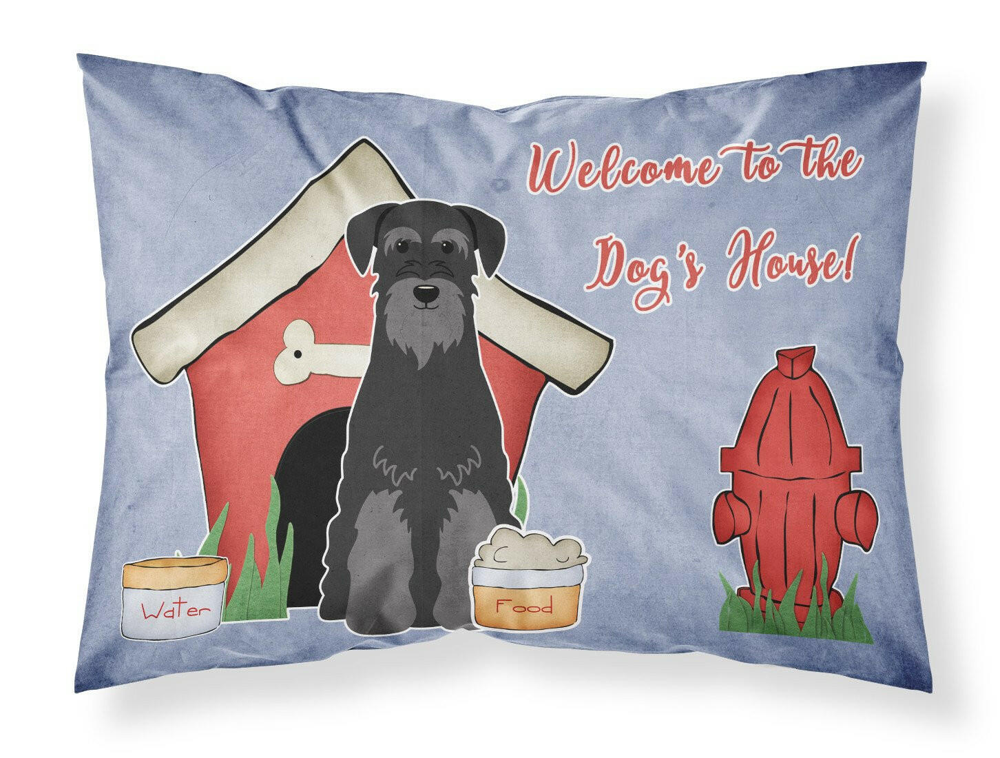Dog House Collection Standard Schnauzer Black Standard Pillowcase Lightweight Super Soft Easy Care Decorative Artwork Pillowcase, Standard