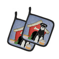 Dog House Collection Standard Schnauzer Salt and Pepper Pot Holder Set of 2 Heat Resistant Quilted Hot Pads 7.5 x 7.5 Inch, Insulated Kitchen Trivets for Cooking & Baking