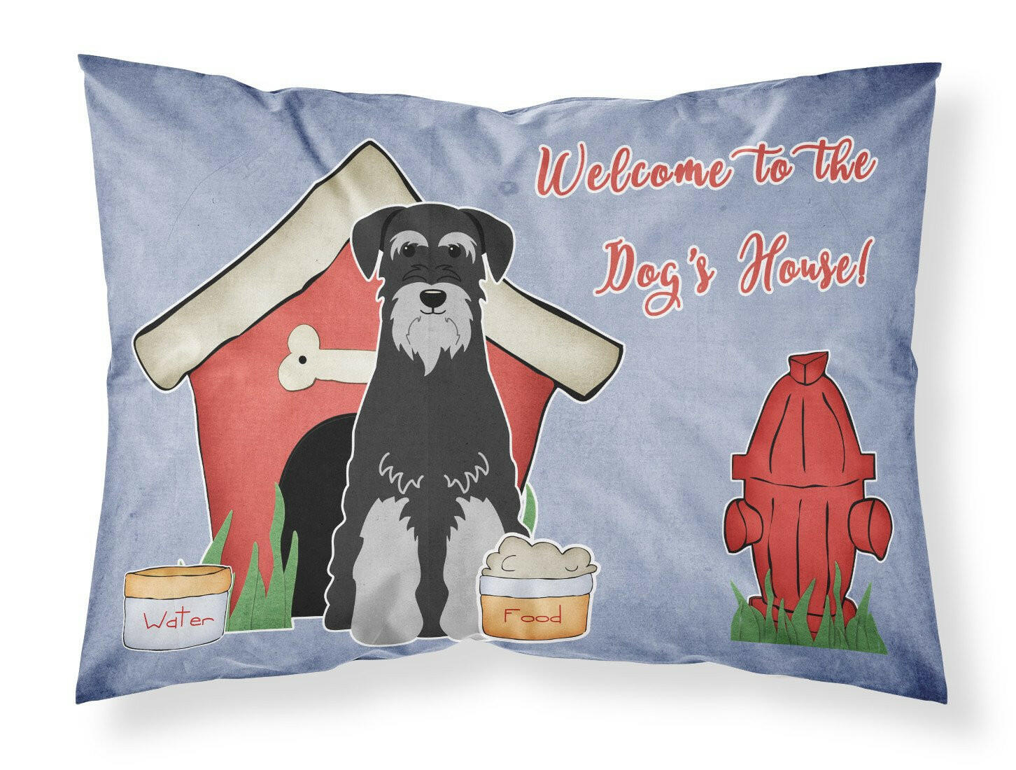 Dog House Collection Standard Schnauzer Black Grey Standard Pillowcase Lightweight Super Soft Easy Care Decorative Artwork Pillowcase, Standard