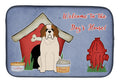 Dog House Collection Saint Bernard Dish Drying Mat Absorbent Dish Drying Mat Pad for Kitchen Counter Dish Drainer Mat for Countertop, 14 x 21", Multicolor