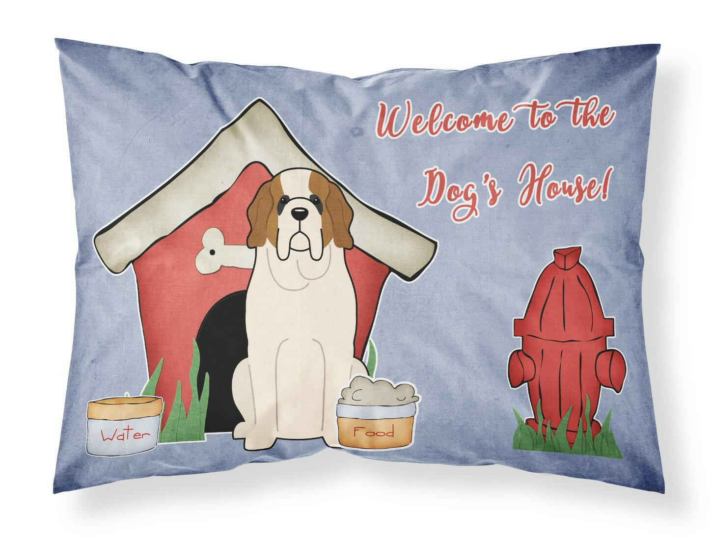 Dog House Collection Saint Bernard Standard Pillowcase Lightweight Super Soft Easy Care Decorative Artwork Pillowcase, Standard