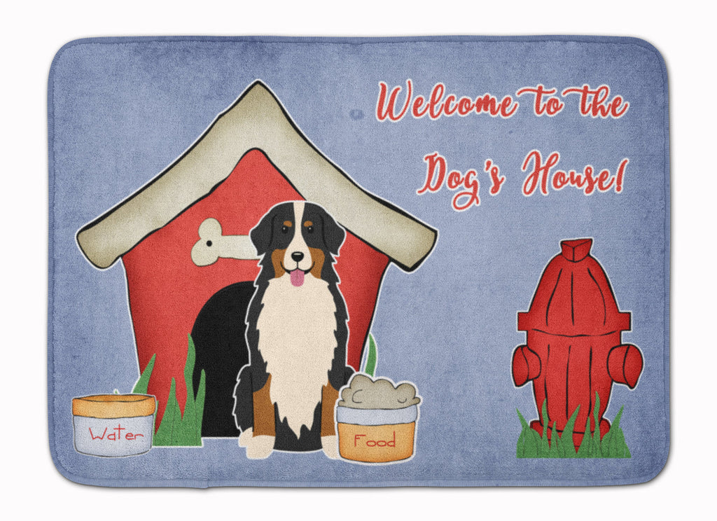 Dog House Collection Bernese Mountain Dog Memory Foam Kitchen Mat Machine Washable Anti-Fatigue Cushion Comfort Bath or Kitchen Rug