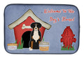 Dog House Collection Greater Swiss Mountain Dog Dish Drying Mat Absorbent Dish Drying Mat Pad for Kitchen Counter Dish Drainer Mat for Countertop, 14 x 21", Multicolor