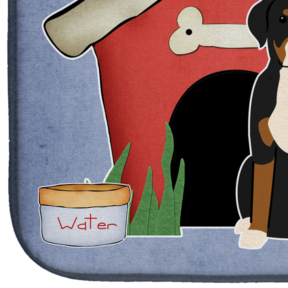Dog House Collection Greater Swiss Mountain Dog Dish Drying Mat Absorbent Dish Drying Mat Pad for Kitchen Counter Dish Drainer Mat for Countertop, 14 x 21", Multicolor