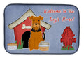 Dog House Collection Airedale Dish Drying Mat Absorbent Dish Drying Mat Pad for Kitchen Counter Dish Drainer Mat for Countertop, 14 x 21", Multicolor