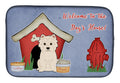 Dog House Collection Westie Dish Drying Mat Absorbent Dish Drying Mat Pad for Kitchen Counter Dish Drainer Mat for Countertop, 14 x 21", Multicolor