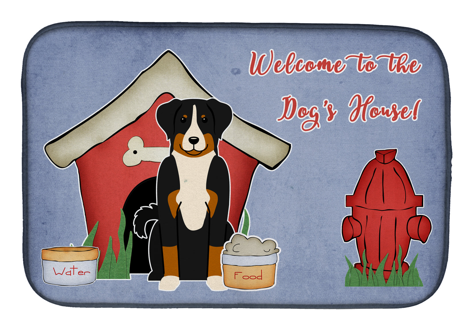Dog House Collection Appenzeller Sennenhund Dish Drying Mat Absorbent Dish Drying Mat Pad for Kitchen Counter Dish Drainer Mat for Countertop, 14 x 21", Multicolor