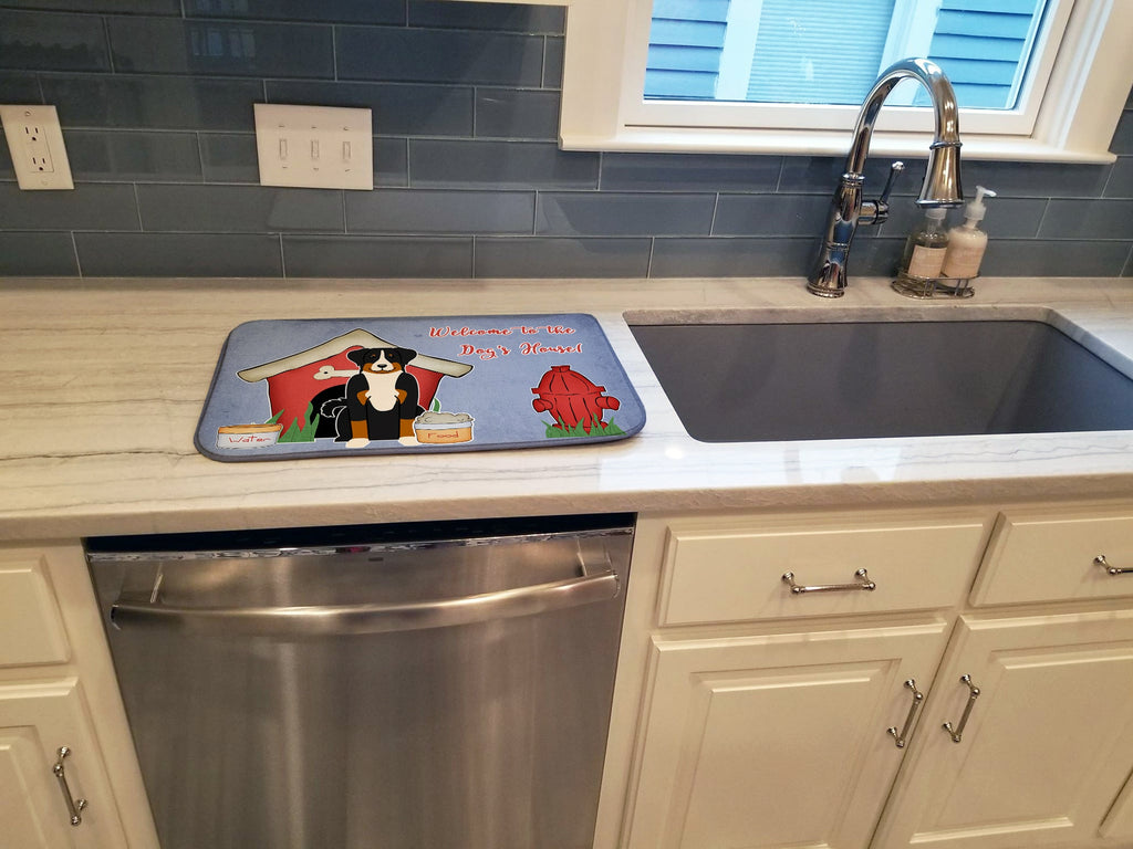 Dog House Collection Appenzeller Sennenhund Dish Drying Mat Absorbent Dish Drying Mat Pad for Kitchen Counter Dish Drainer Mat for Countertop, 14 x 21", Multicolor