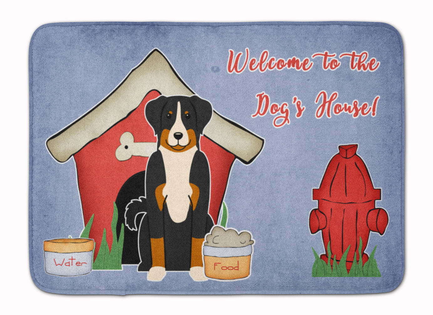 Dog House Collection Appenzeller Sennenhund Memory Foam Kitchen Mat Machine Washable Anti-Fatigue Cushion Comfort Bath or Kitchen Rug