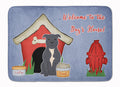 Dog House Collection Staffordshire Bull Terrier Blue Memory Foam Kitchen Mat Machine Washable Anti-Fatigue Cushion Comfort Bath or Kitchen Rug