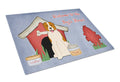 Dog House Collection Central Asian Shepherd Dog Cutting Board Tempered Glass Kitchen Cutting Surface, Heat Resistant Chopping, Non-Slip Feet, Food Prep & Serving
