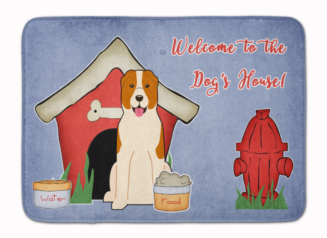 Dog House Collection Central Asian Shepherd Dog Memory Foam Kitchen Mat Machine Washable Anti-Fatigue Cushion Comfort Bath or Kitchen Rug