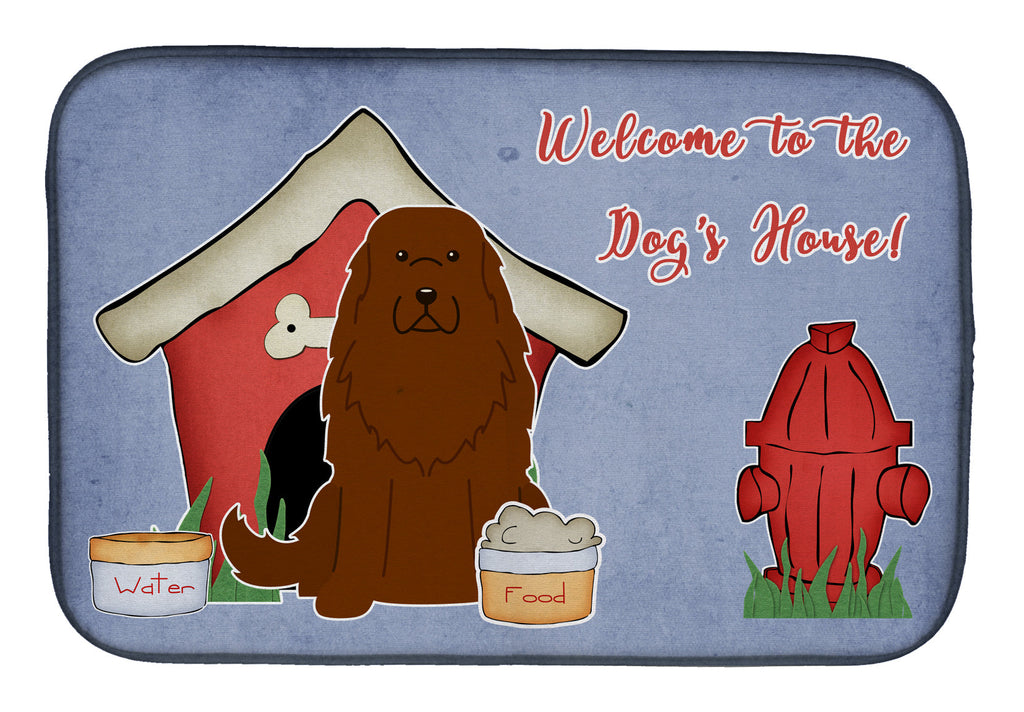 Dog House Collection Caucasian Shepherd Dog Dish Drying Mat Absorbent Dish Drying Mat Pad for Kitchen Counter Dish Drainer Mat for Countertop, 14 x 21", Multicolor
