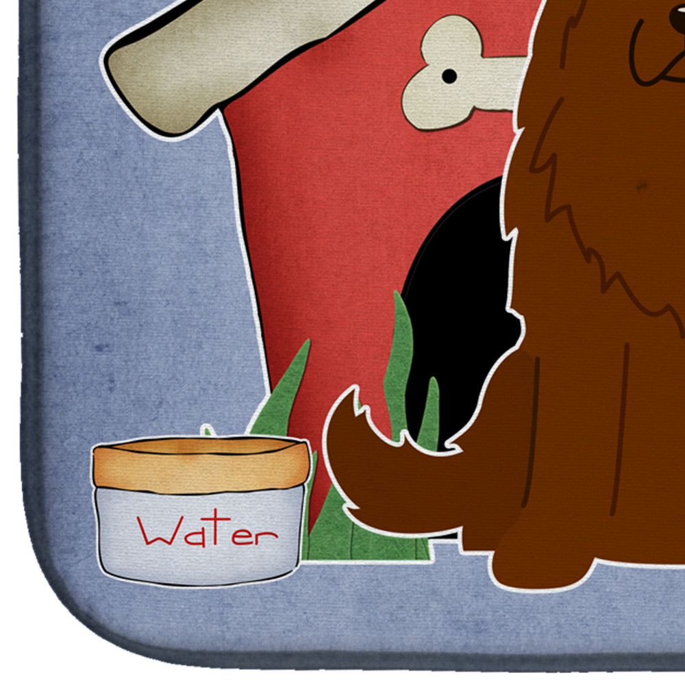 Dog House Collection Caucasian Shepherd Dog Dish Drying Mat Absorbent Dish Drying Mat Pad for Kitchen Counter Dish Drainer Mat for Countertop, 14 x 21", Multicolor