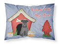 Dog House Collection Miniature Schnauzer Black Standard Pillowcase Lightweight Super Soft Easy Care Decorative Artwork Pillowcase, Standard