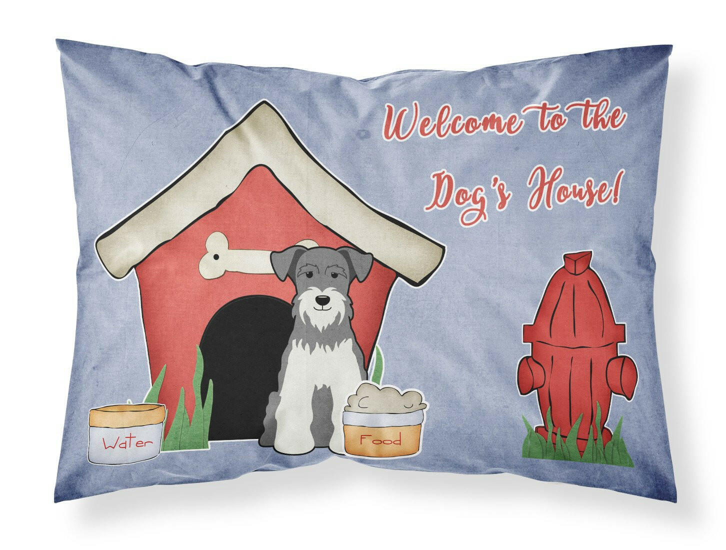 Dog House Collection Miniature Schnauzer Salt and Pepper Standard Pillowcase Lightweight Super Soft Easy Care Decorative Artwork Pillowcase, Standard