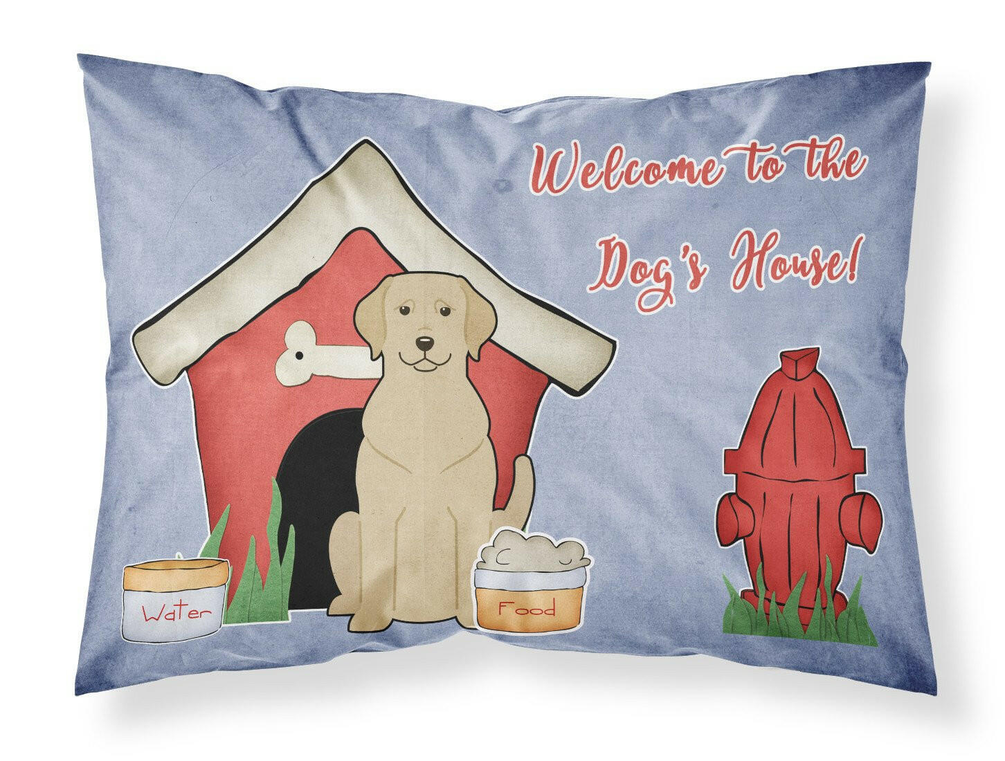 Dog House Collection Yellow Labrador Standard Pillowcase Lightweight Super Soft Easy Care Decorative Artwork Pillowcase, Standard