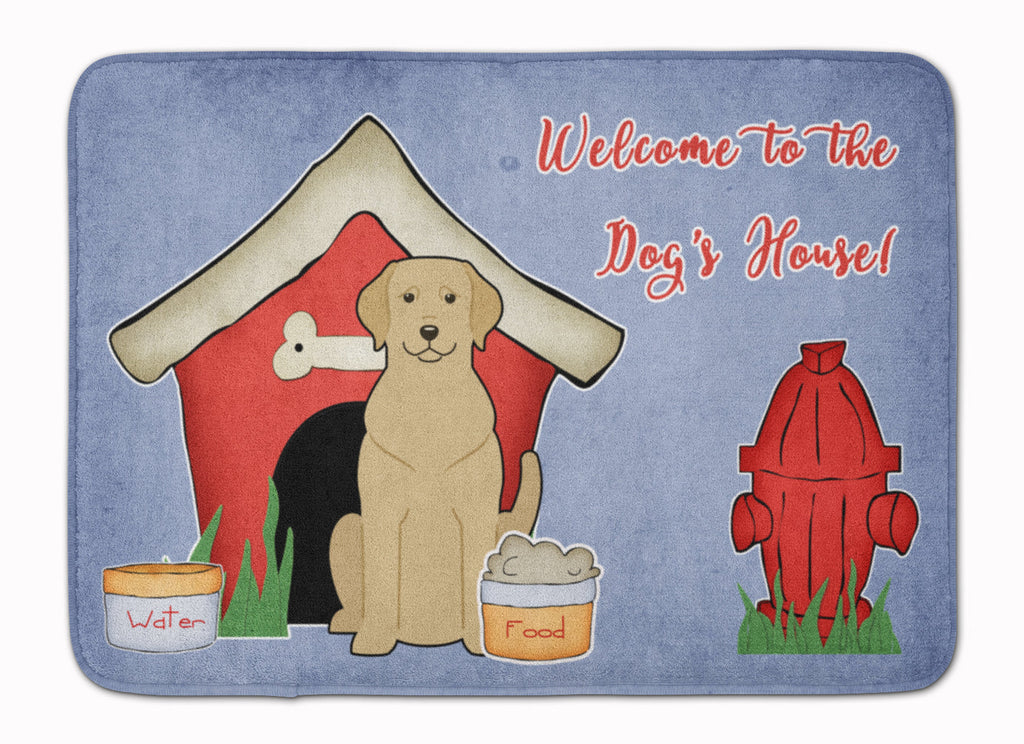 Dog House Collection Yellow Labrador Memory Foam Kitchen Mat Machine Washable Anti-Fatigue Cushion Comfort Bath or Kitchen Rug