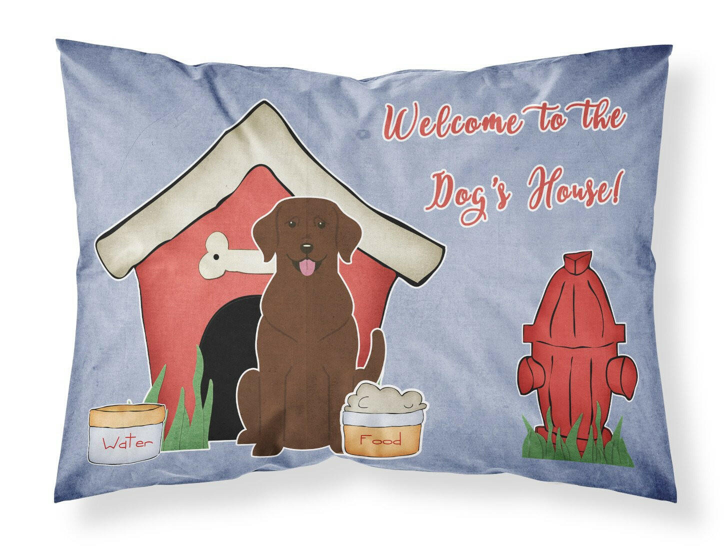 Dog House Collection Chocolate Labrador Standard Pillowcase Lightweight Super Soft Easy Care Decorative Artwork Pillowcase, Standard